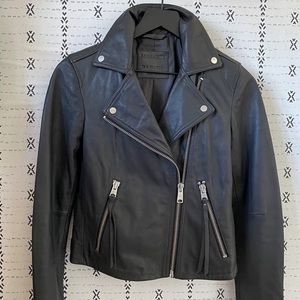 AllSaints Dalby Leather Jacket New
